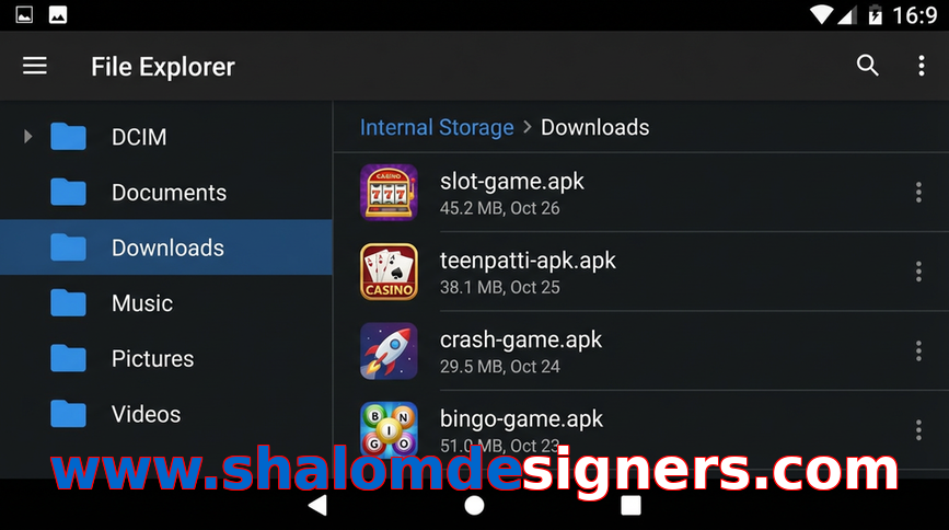 Main screen of Www.shalomdesigners.com gameapk page for PK players